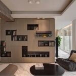 desain interior hunian minimalis dengan pencahayaan dramatis 01